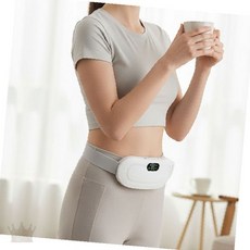 허리 복부 온열 기기 휴대 가능 무선 충전 진동 기능 집 사무실 이동 중 사용, 상세페이지 참조, 화이트