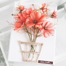 핸드메이드 인테리어 조화 캔버스 카페 벽 꾸미기 장식 가을 1, 피치(물음표나사 대 증정), 1개