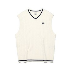 리 LEE 케이블 니트 베스트 아이보리