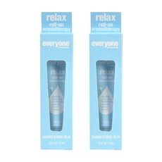 에브리원 아로마테라피 에센셜 오일 블렌드 롤-온 릴렉스, 2개, 10ml