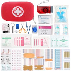 갤럭시 128pcs 생존 응급 외상 군 전투 전술 사냥 캠핑 하이킹 IFAK EMT 가방 미니 구급상자, ____279 Pcs Red