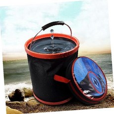 휴대용 접이형 세차 낚시 캠핑 청소 물 담기 야외활동 다목적 버킷, 1개