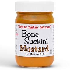 본 서킨 소스 머스타드 비 GMO 및 지방 무첨가 맛 Bone Suckin' Mustard World Champion Flavor Made in the USA Non-, 원래의, 12온스(1팩), 1개