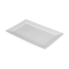 비아 누보 렉탱귤러 플래터 쟁반, White, 1개
