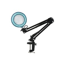 LED環形放大鏡燈 15倍子母鏡 護眼節能 五色調光十檔調亮, 1個, 21-006-15XSBK