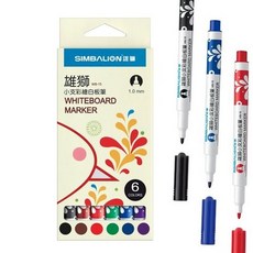 SIMBALION 雄獅 小支彩繪白板筆, 1個
