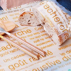 샌드위치포장지 영문브라운유산지 O3525 (무코팅), 1세트, 50개