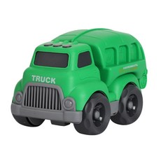 녹색 쓰레기차 뒷문오픈 청소폐기물차 자동차장난감, 1개