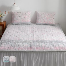 [국산] 리빙캐슬 플루이 5mm 착번아웃 극세사 침대패드, 핑크