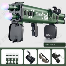 발사기 대형 4연발 RPG 모델 대형 박격포, 1개, M202 로켓발사기 8발 미사일 포함