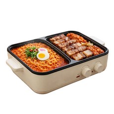 하드라인 반반 전기그릴 미니 멀티 그릴팬 멀티쿠커, 하드라인 전기그릴