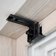 Changane 免穿洞式窗簾軌道掛勾, 黑色, 2個