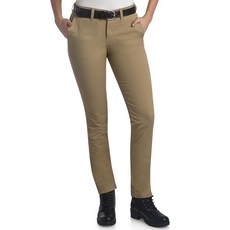 Dickies 여성용 작업 바지 - 미드 라이즈 스트레치 트윌 스키니 부츠컷 핏 비즈니스 작업복 및 캐주얼 여성용 헹궈진 다크 샌드