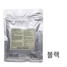 은색봉투포장~ 색상[블랙] 플로라 실크 헤나 파우더 염색약 100g, 1개, 블랙