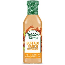 월든팜스 Walden Farms Buffalo Ranch Dressing 버팔로 랜치 드레싱 & 딥 소스, 3개