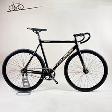 쓰나미픽시자전거 중학생 입문용 SNM100 불꽃블랙 완차 브레이크포함, 58cm, 블랙골드, 1개, 58cm