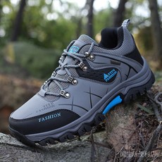 大廠2023秋冬新款大碼男鞋低幫戶外登山鞋，防滑耐磨徒步運動鞋