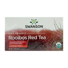 Swanson 스완슨 100% 루이보스 홍차 카페인 프리 20티백, 20개입, 1개