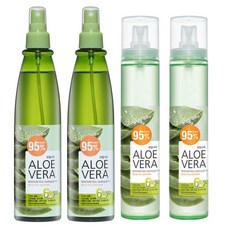 알로에베라 모이스처 수딩 젤 미스트 310ml 2개+125ml 2개/수분충전+피부진정+영양, 4개