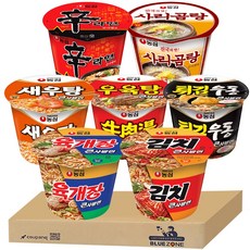 [블루존] 농심 큰 컵라면 7종 세트 ( 신라면 + 육개장큰사발+김치큰사발+새우탕+튀김우동+우육탕+사리곰탕), 1박스