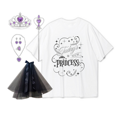 말랑마쥬 벌스데이 프린세스 생일파티 베일공주 어깨띠 세트, 1개, 공주kit(바이올렛)_블랙_3XL