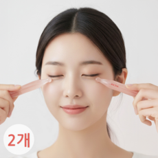 헤디아 괄사 스틱 페이스 마사지기 지압봉 얼굴 리프팅 눈밑 지방, 핑크, 2개