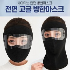 KC인증 풀페이스 고글 방한마스크 두가지 타입 방한워머 보온마스크, 1개, 블루