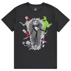 Disney 여성용 잭 스켈링턴 셔츠 - 크리스마스의 악몽 티 - 샐리 Oogie Boogie 반소매 패션 티셔츠 다크 블루