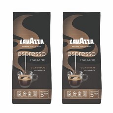 라바짜 에스프레소 이탈리아노 클래시코 홀빈 커피, 250g, 2개