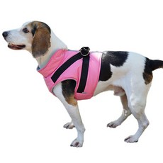realpet 大型犬短版鋪棉胸背帶, Pink, 1個