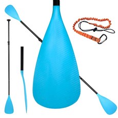 Thorkok 2-in-1 SUP 패들 및 카약 패들 조절 가능 - 4피스 탈착식 패들 보드 패들 알루미늄 샤프트 플로팅 탄소 섬유 블레이드 신축성 있는 목줄이 있는 경량