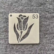 꽃 자연 동물 스텐실 도안 다회용 두꺼운 재사용, 1박스, 53