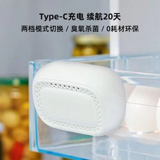 EraClean世淨 冰箱除味神器 消毒殺菌除臭除味劑 保鮮空氣淨化器 充電, 1個, 【殺菌除味】小巧身材冰箱除味器