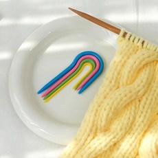 뜨개질 U자형 교차뜨기 꽈배기 바늘 4개 세트, U자형 바늘4개 세트