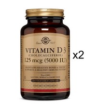 솔가 비타민D 5000IU 240캡슐 X 2통 Vitamin D3, 240정, 2개