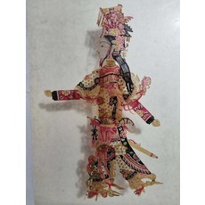 皮影 武將 牛皮材質 手工雕刻 上色 收藏裝飾, 如圖所示, 1個