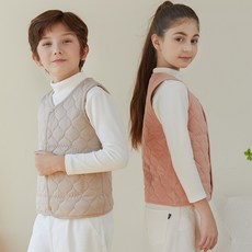 新款可愛童裝 女童馬甲 兒童蠶絲保暖馬甲加絨加厚內穿男女童秋冬款棉背心中大童坎肩馬夾