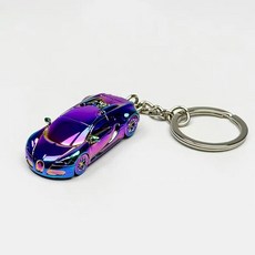 Seeker 1:87 尼桑 GTR R34 跑車鑰匙扣 合金車模, 1個, 变色紫/布加迪
