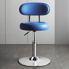 식탁 의자 홈바 의자 주방 거실 바 높은 의자 스탠드 바 의자 발걸이형, 블루A, 39-54CM, 1개