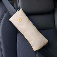[루아르셀] 차량용 안전벨트 쿠션 베이지 어린이안전벨트커버 주니어안전벨트