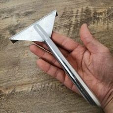 족발 면도기 전용 곡선 대형 실버 깎기 돼지털 방지 정육점 스크레퍼, 샴페인, 60도 이상, 12cm