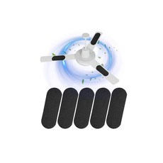 칼날용 15팩 천장 팬 필터 일반 가정용 오염물질용 활성탄이 포함된 블레이드용 에어 무향 코코넛 카본 범용 공기청정기, 블랙-5개