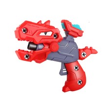 寶貝家 恐龍軟彈槍 玩具槍 安全子彈 射擊玩具 兒童玩具槍 恐龍造型, 1個, 紅色恐龍＊含6個軟彈（盒裝）