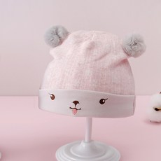 秋冬雙層寶寶帽保暖防風純棉帽嬰幼兒護耳帽防風男女童帽子可愛