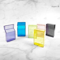 펄 담배 케이스 컬러 투명 포토 보관함 휴대용 미니 알록달록 선물용