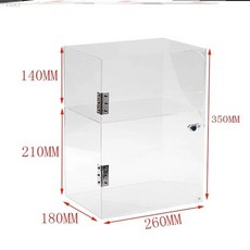 더스트커버 투명 고투과 가능 라지 사이즈 수납함 커스텀 오버사이즈 전시함, 2단 작은 쇼케이스 도어 장치