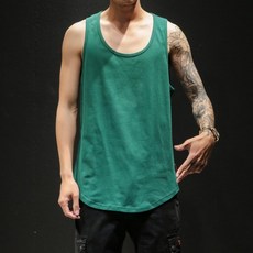 男款純棉日系復古潮牌運動健身 夏季薄款打底坎肩