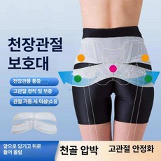 골반 보호대 교정 고정 S 복대 밴드 고관절 지지대, 블랙 산과요추보호 힙 압박, 1개