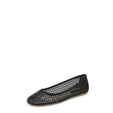 Franco Sarto 여성용 크리스티나 발레 플랫 블랙 우븐 메시