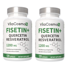 비타코스모 VitaCosmoX 고함량 피세틴 레스베라트롤 퀘르세틴 1200mg 야채캡슐, 2개, 120정